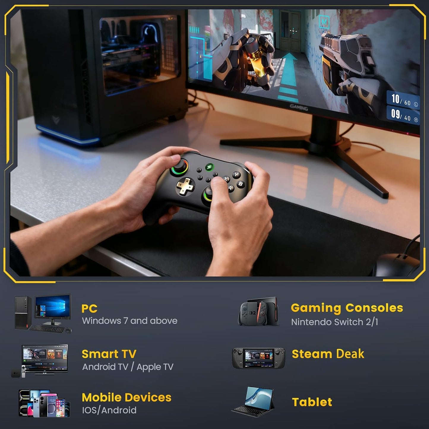 Wireless Gaming Controller mit Ladestation PC300, PC300