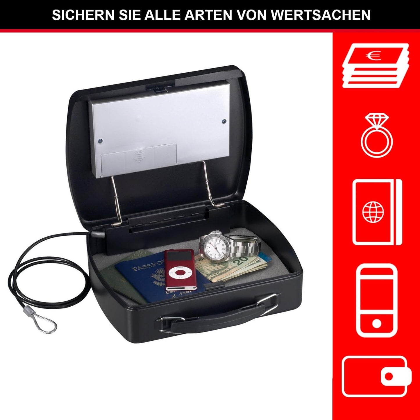 Schliesskassette P008EML, Kombi + Kabel
