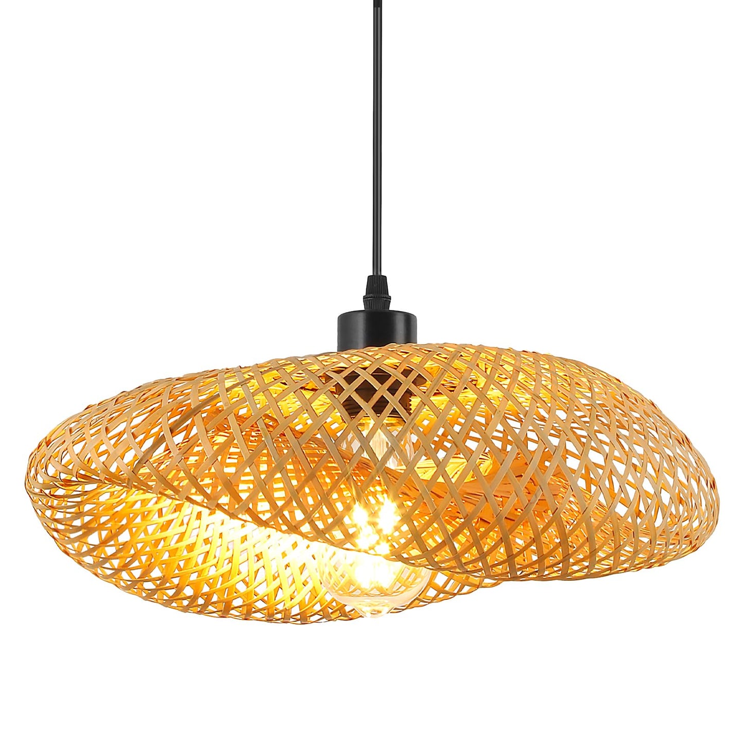 Stroh-Retro-Hut für Pendelleuchte, 50 cm, 50CM