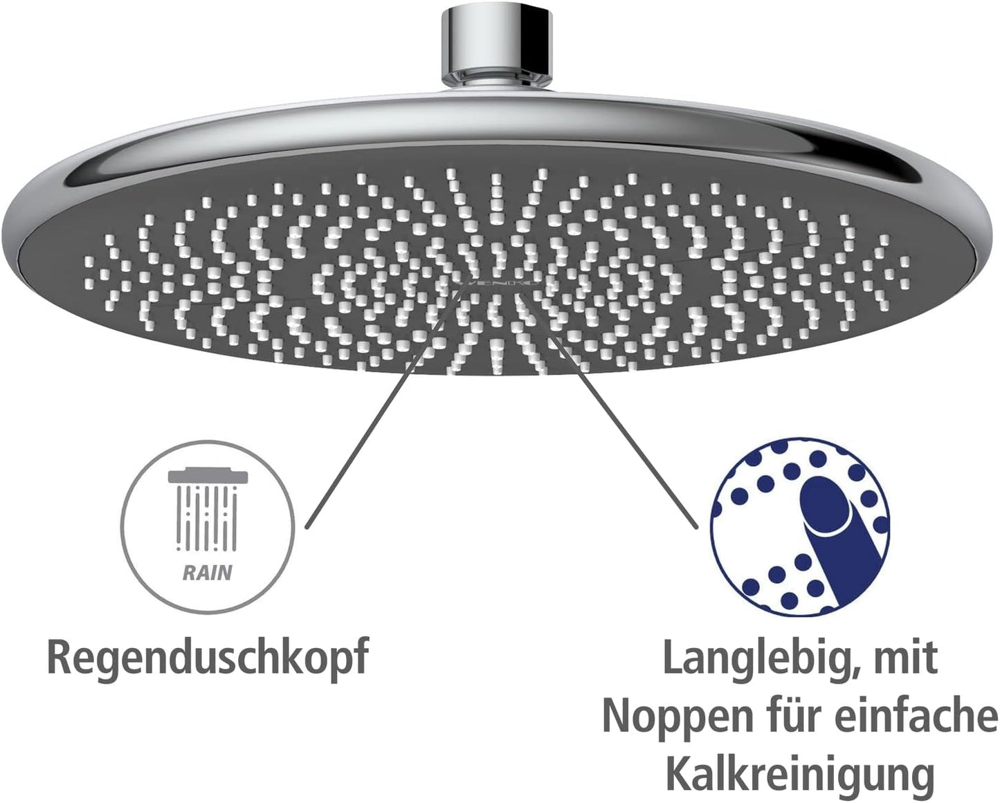 Wasserspar Regenduschkopf, Silber