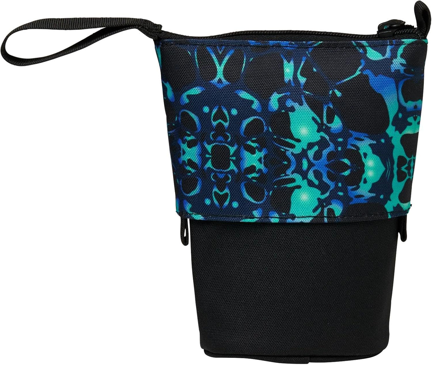 Mäppchen Pencil Slider, Caleido Blue - Schwarz