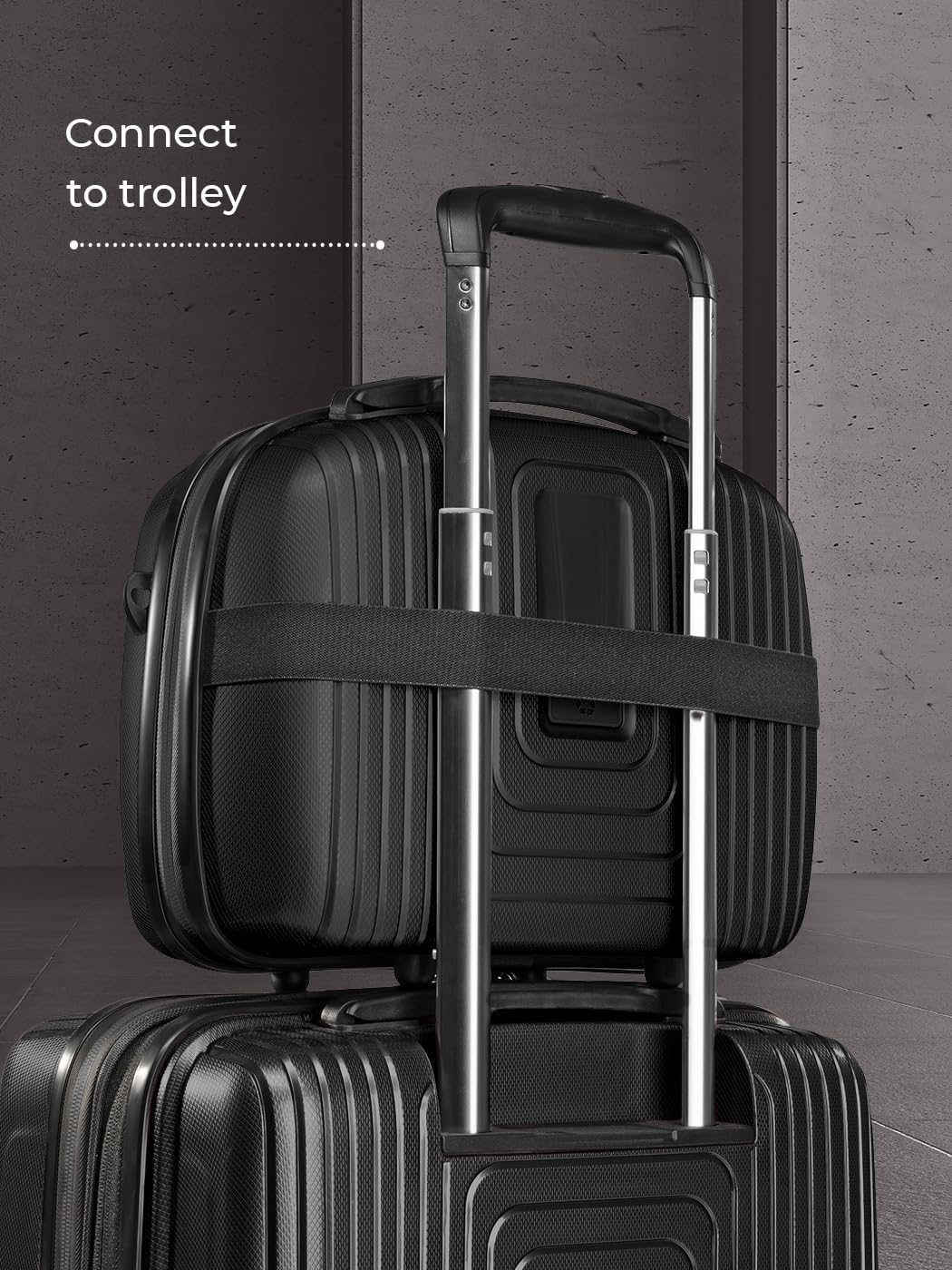 Essentials 14 Beautycase, Black Metallic Beauty Case (34 cm)