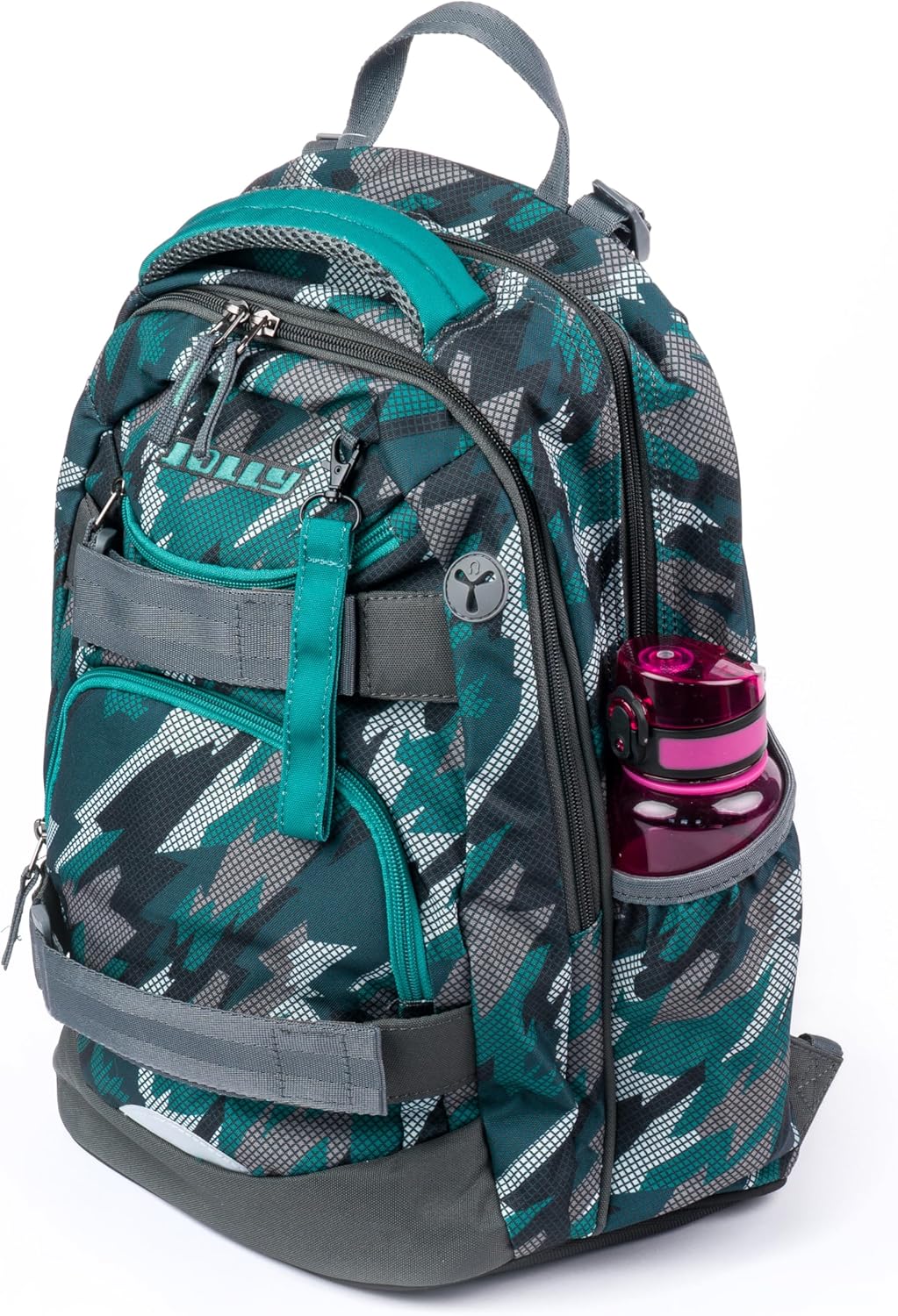 Rucksack-Set, Grau/Grün