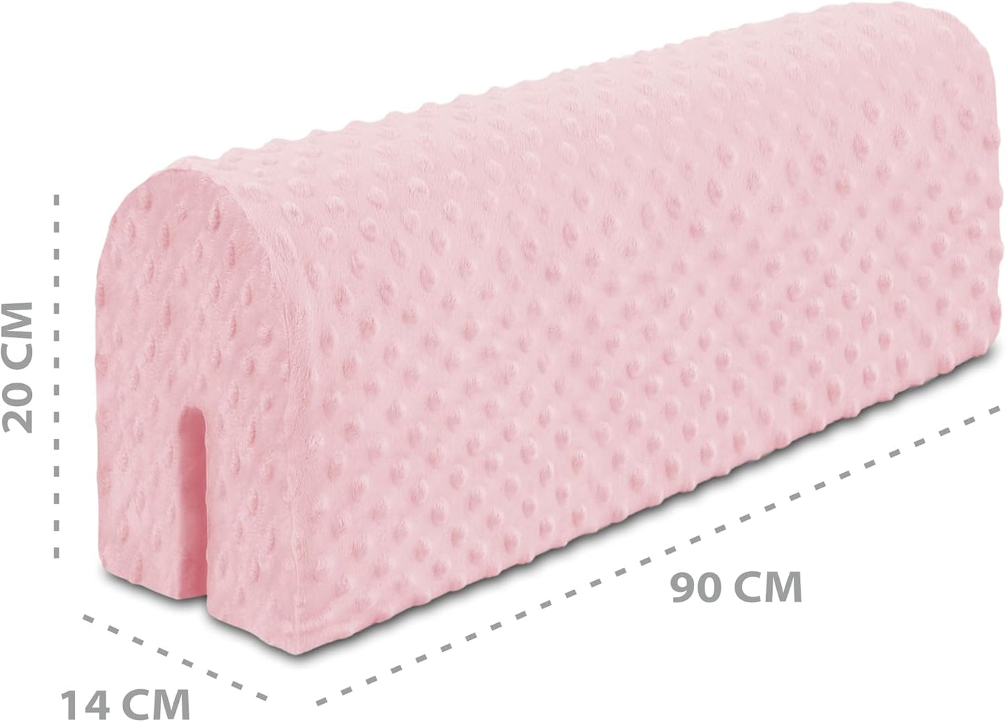 Bettkantenschutz für Kinderbetten, Rosa 90 cm