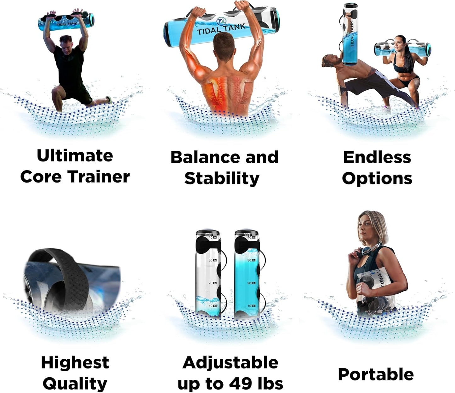 Aquabag für Rumpf- und Gleichgewichtstraining, Classic-20kg