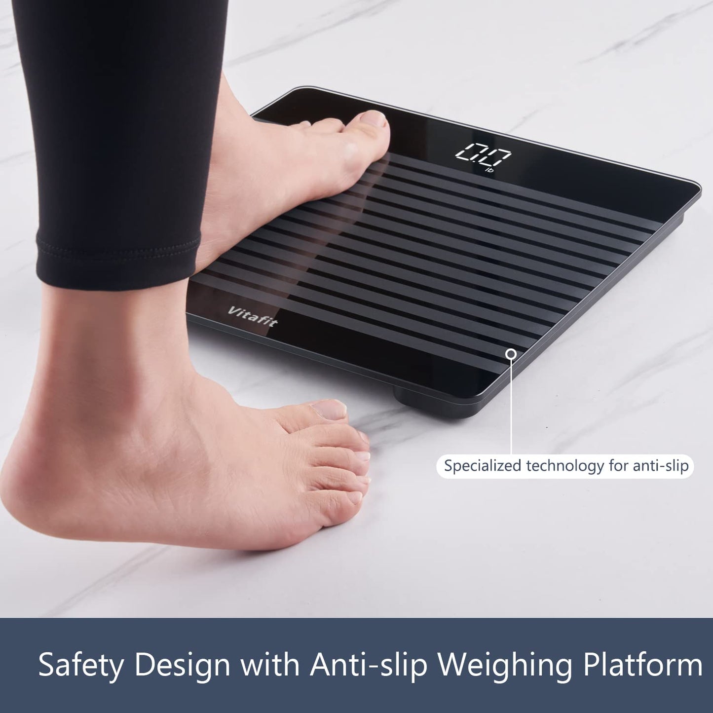 Digitale Personenwaage VT705 mit App und BMI-Funktion, Smarte Waage