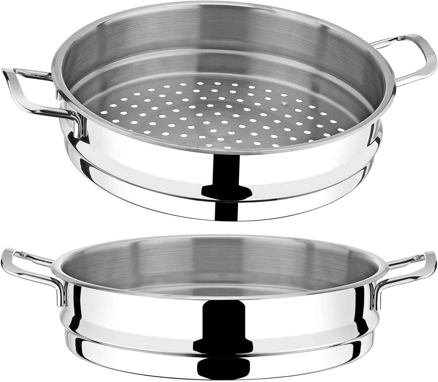 6-teiliges Dampfkochtopf Set mit Dampfeinsatz, Ø 28 cm