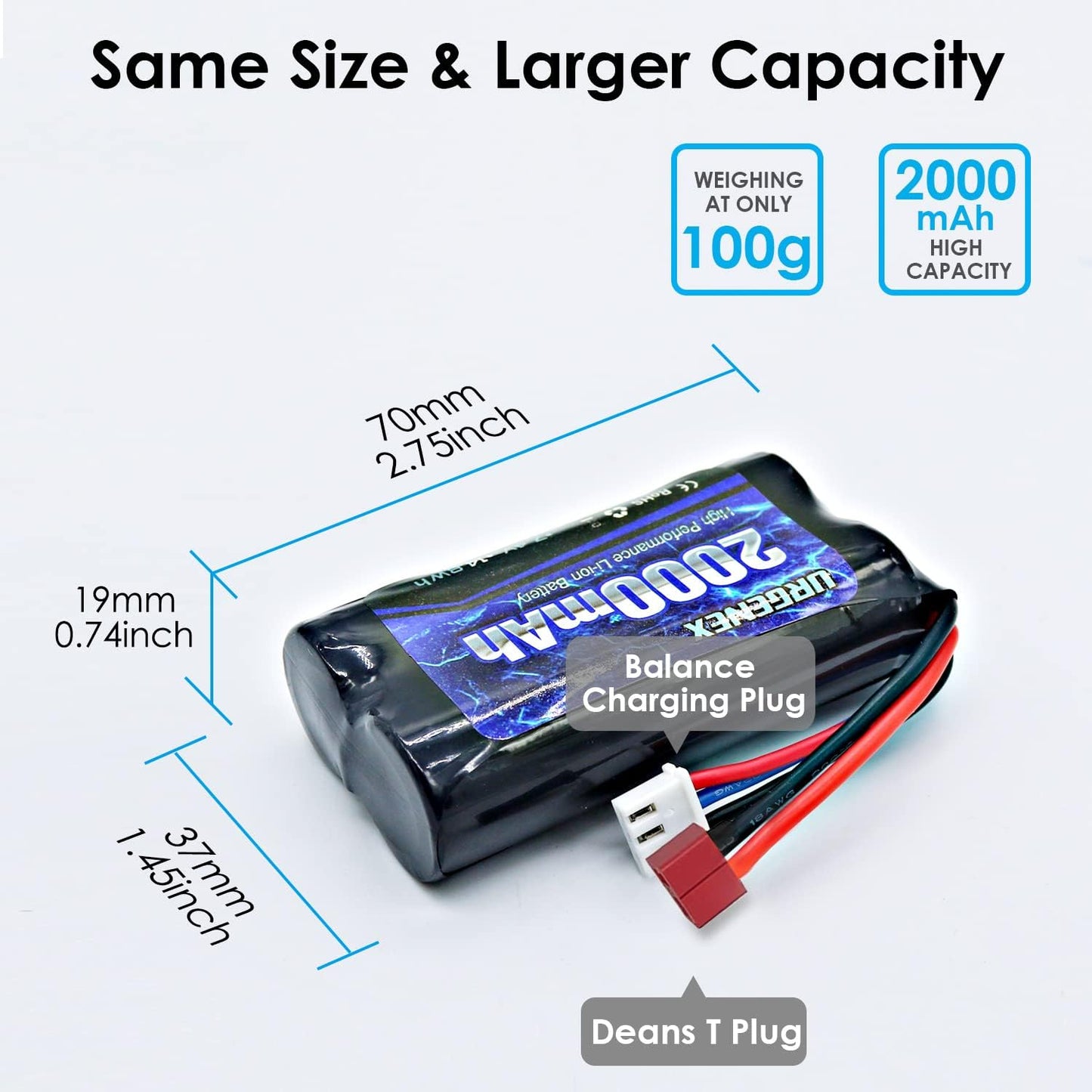 RC 7.4 V Li-Ion Akku 2000 mAh