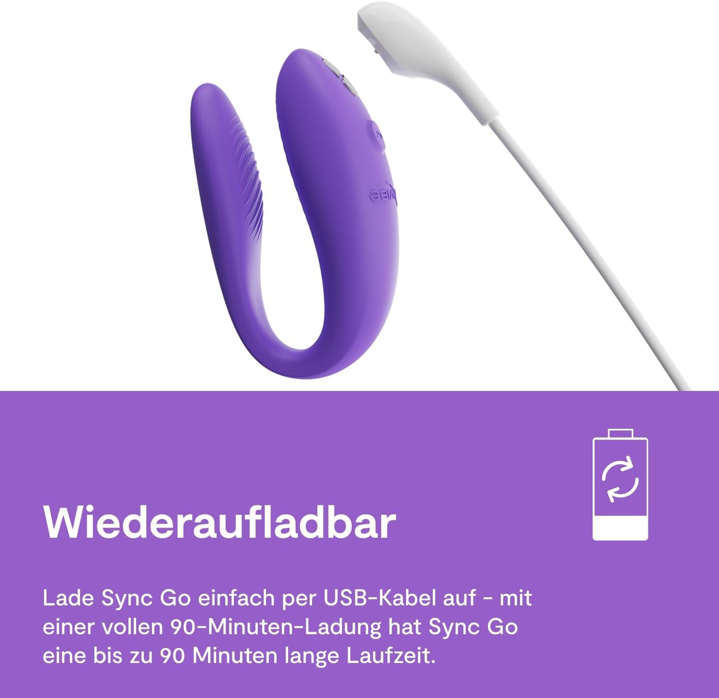 Sync Go Vibrator für Paare, Purple