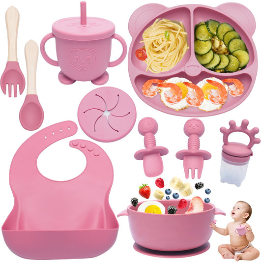 10-teiliges Baby-Geschirrset, Rosa