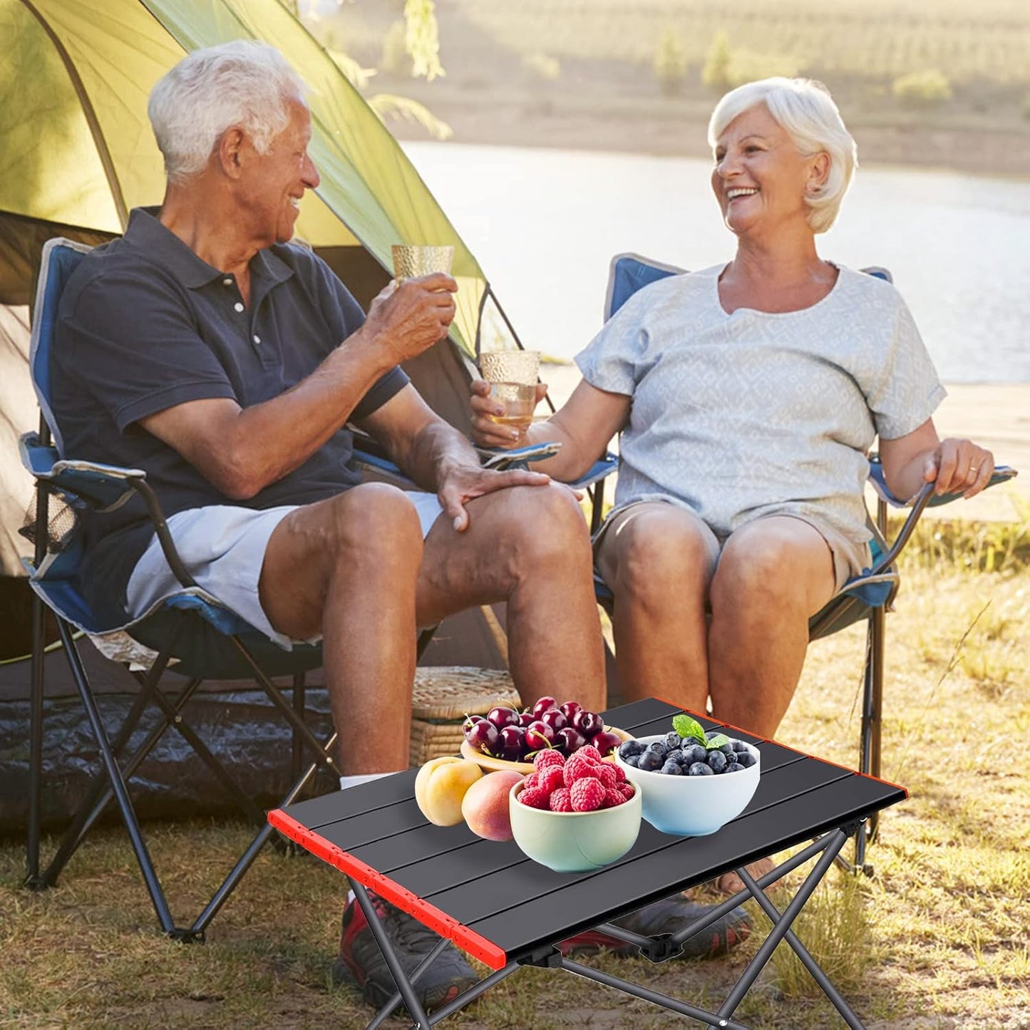 Tragbarer Klapptisch für Camping