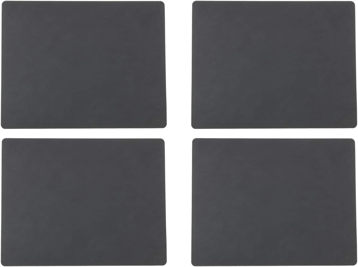 4-teiliges Tischset, Square Anthrazit
