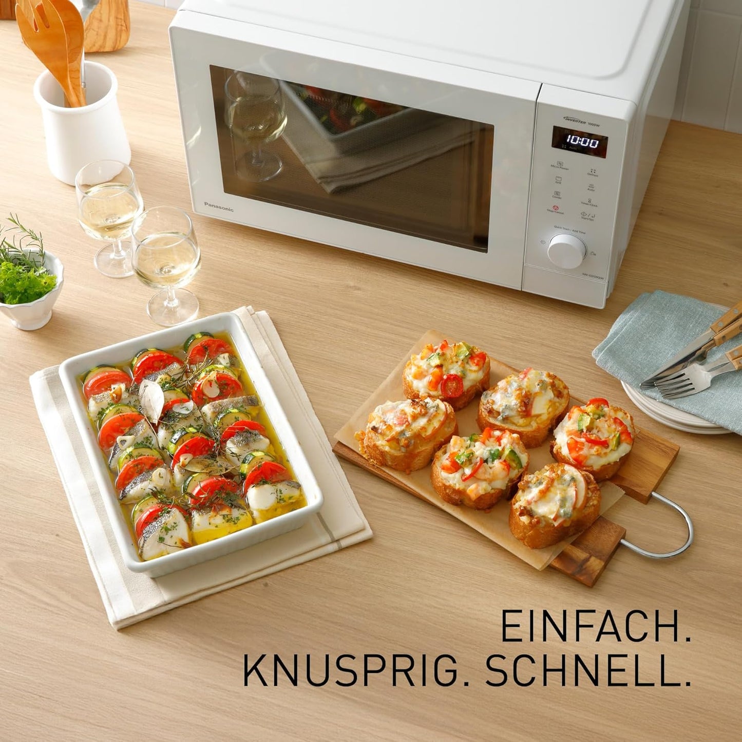 Mikrowelle NN GD 34, ohne Dampfgarzubehör Mit Grillfunktion Weiß