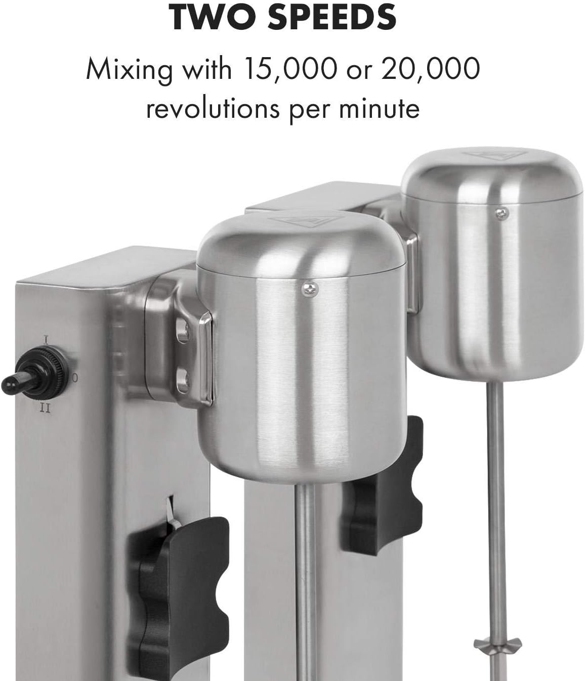 Kraftpaket II Pro Doppel-Drink-Mixer, Silberfarben