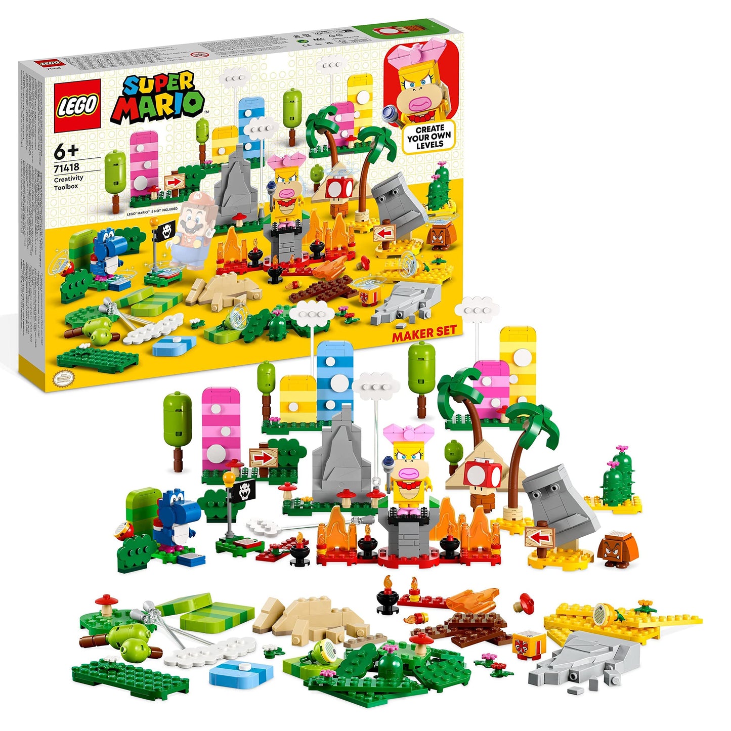 71418 Super Mario Kreativbox – Leveldesigner-Set, Konstruktionsspielzeug, Single
