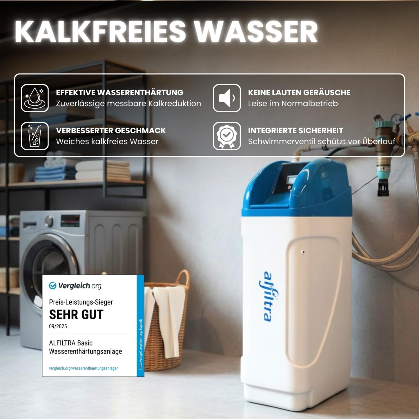 Wasserenthärtungsanlage Basic 60, 4 bis 8 Personen