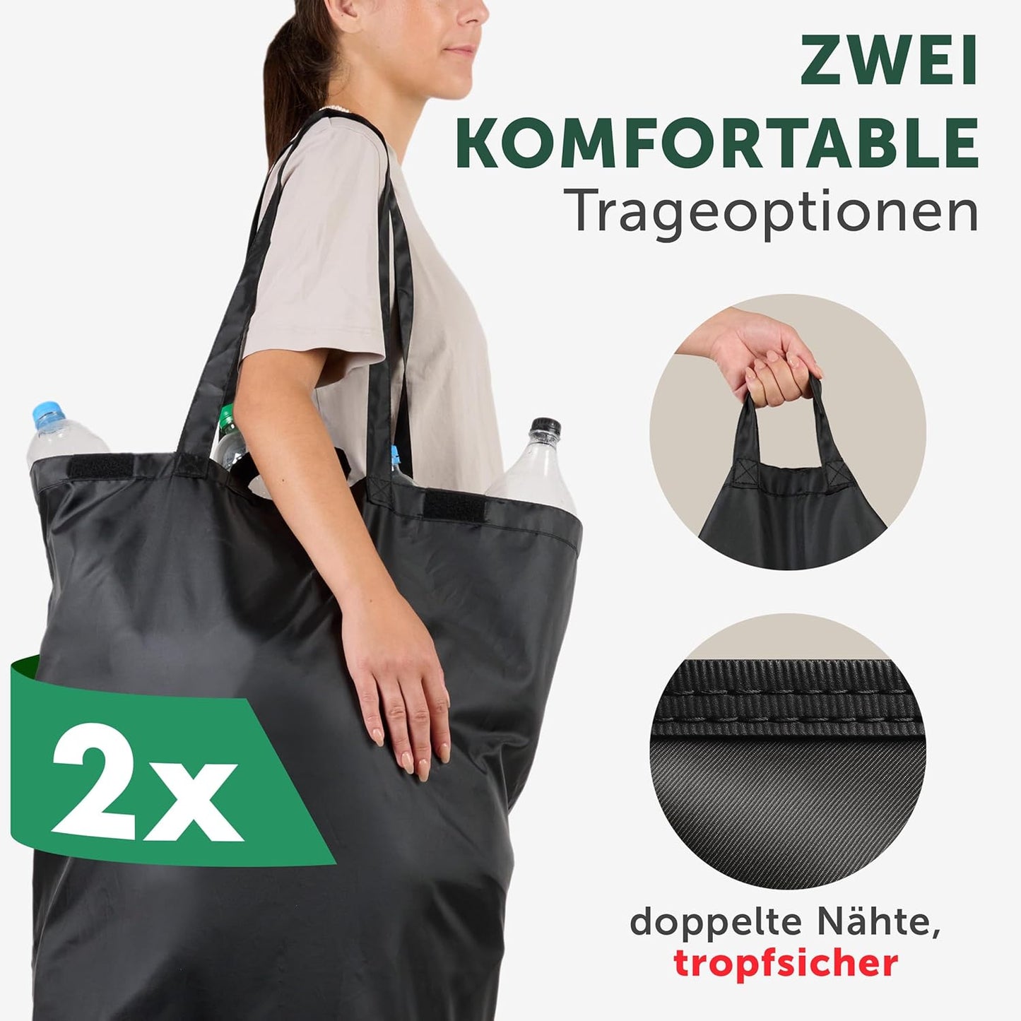 Pfandflaschen Sammelbehälter, Beige Pfandflaschensammler - 150L