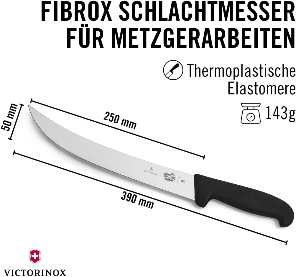 Fibrox Schlachtmesser mit gebogener Klinge, 25 cm (10 Zoll)