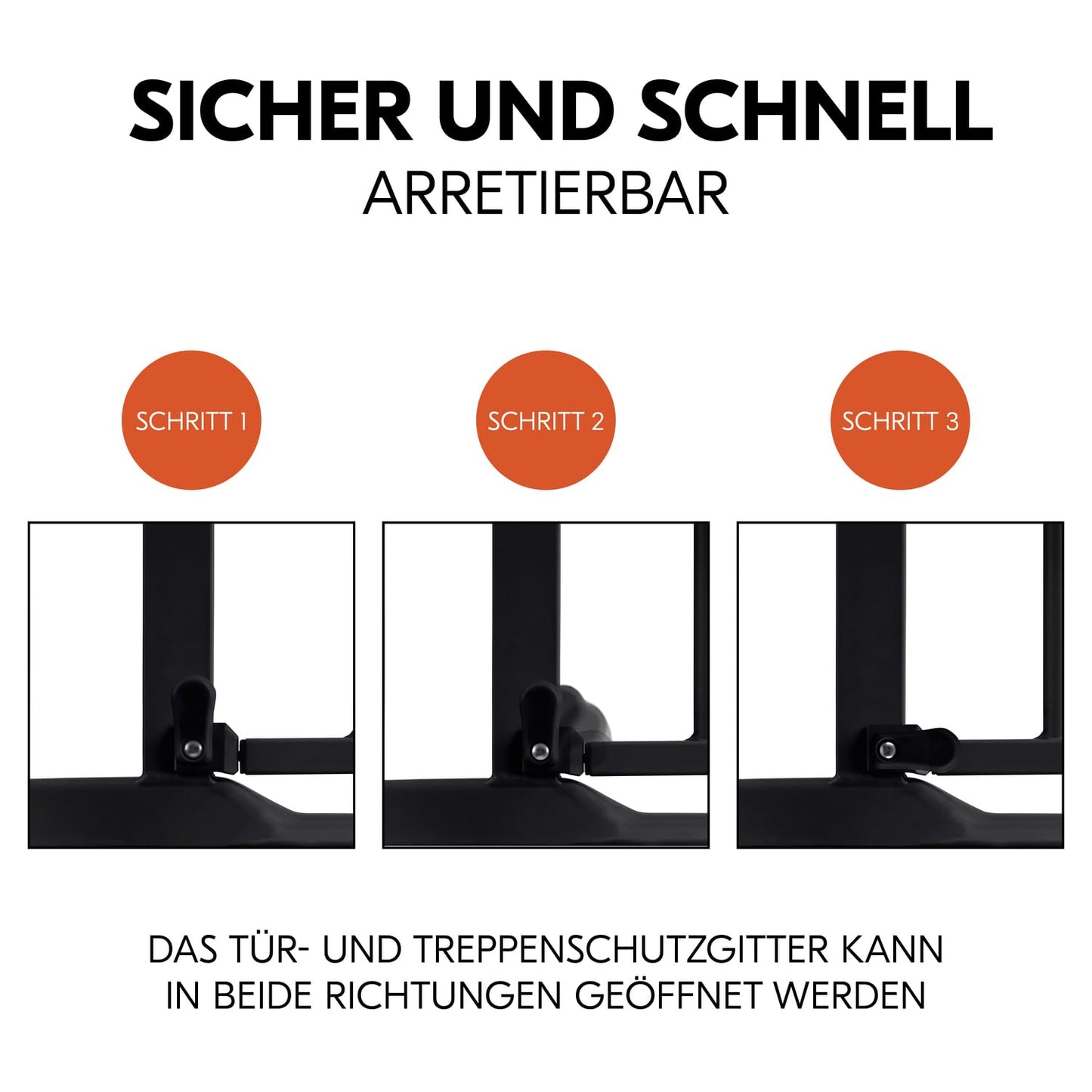 Clear Step, Basisgitter 75 - 80 cm Schwarz