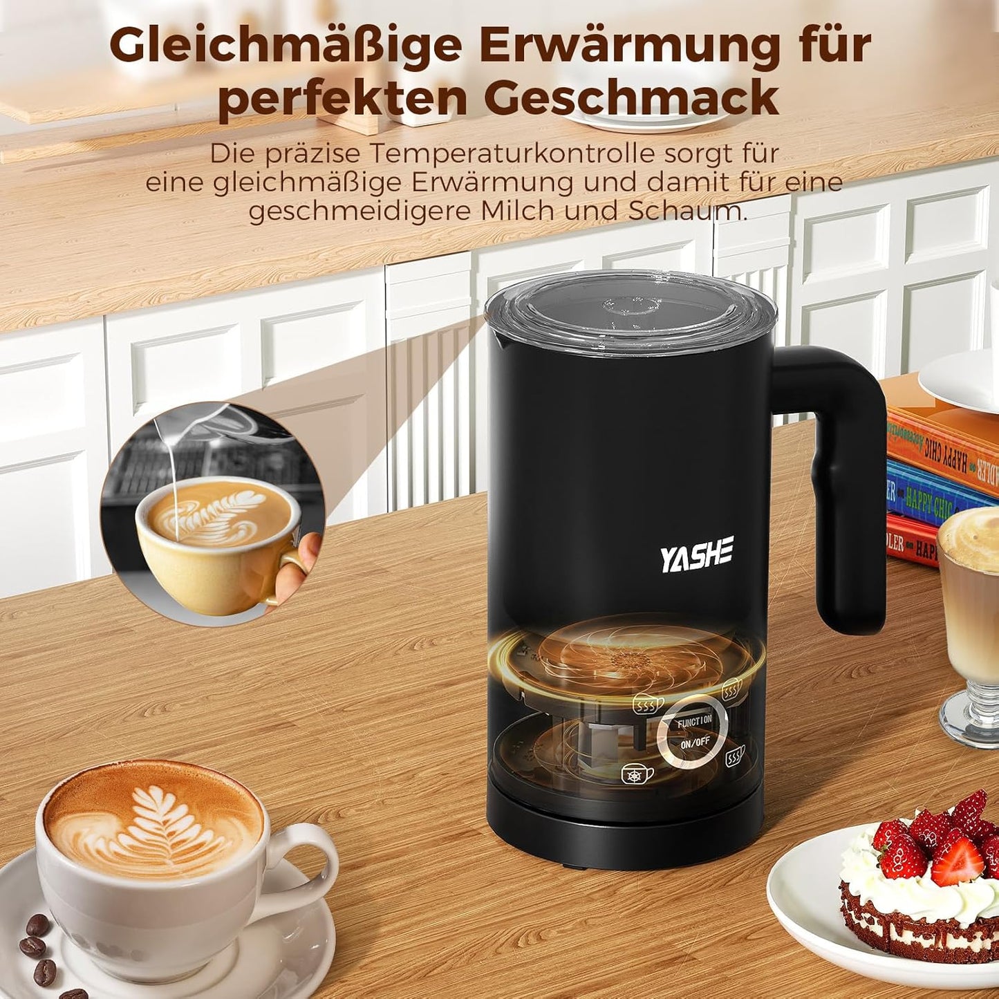 4-IN-1 Edelstahl Milchaufschäumer 300ml