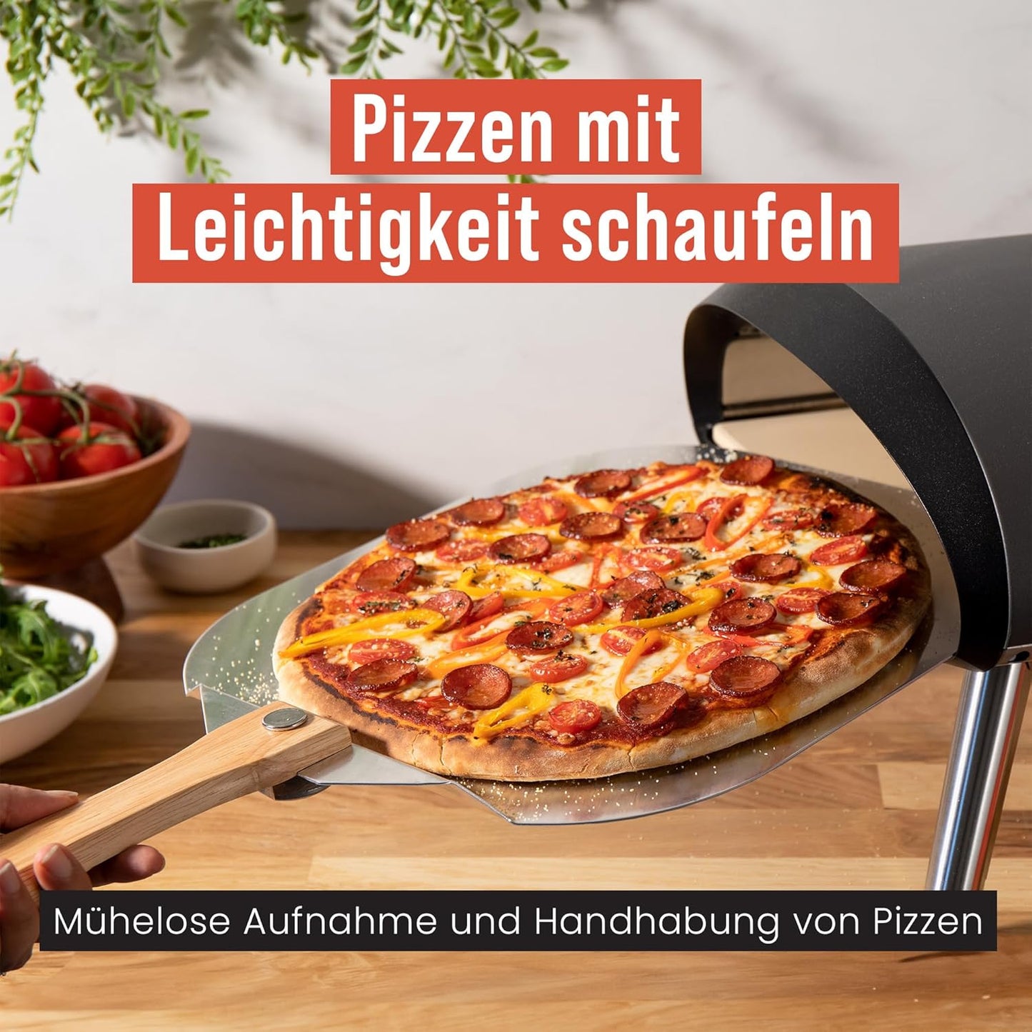 Pizzaschaufel mit faltbarem Griff, 35,6 x 40,6 cm (Nur Schieber)