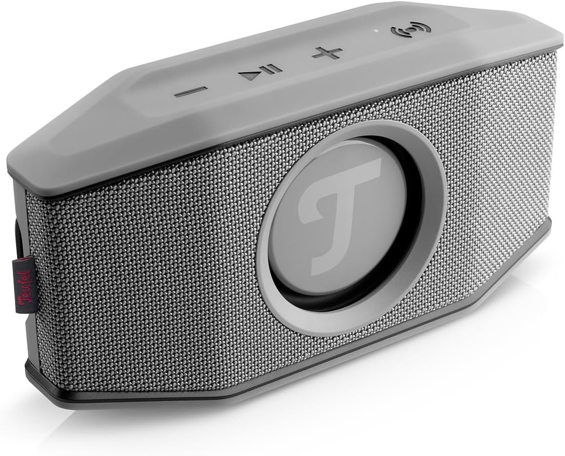 ROCKSTER GO 2 - Bluetooth-Lautsprecher, Grau-Schwarz