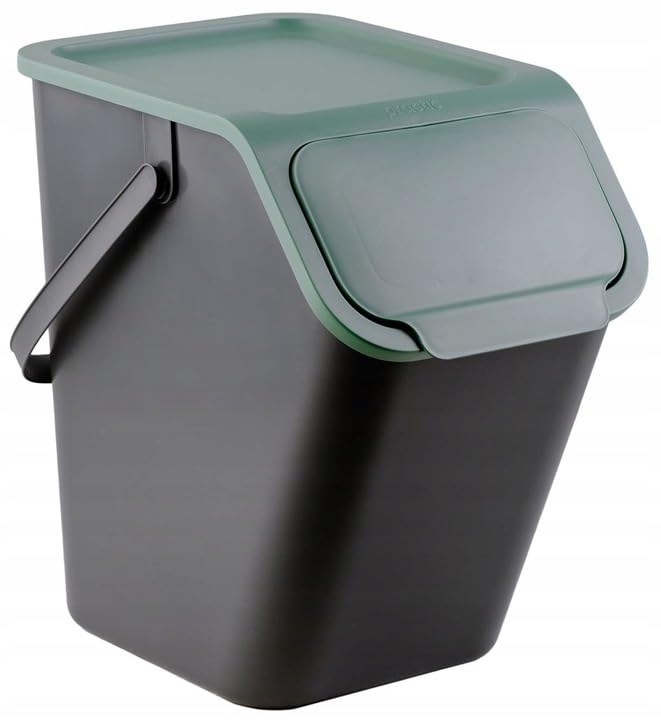 Küchen-Mülleimer mit Deckel (25L), 25L Grün