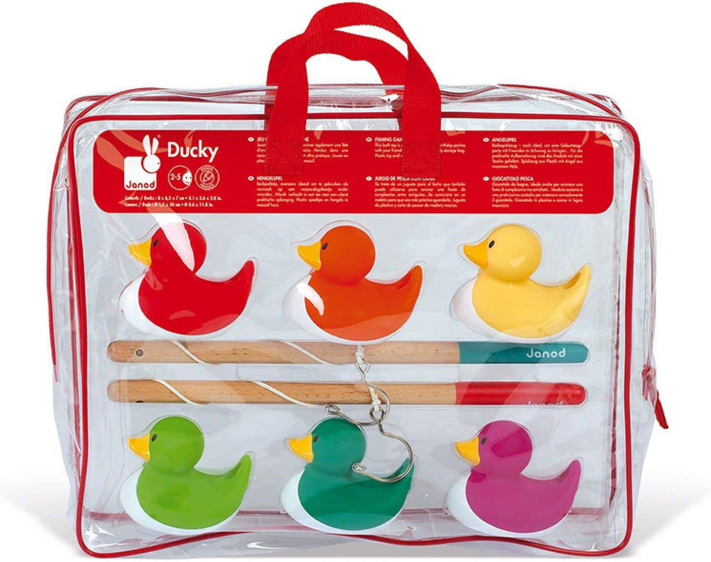 Angelspiel Ducky mit 6 Enten, 2 Angeln, Ducky (Enten)
