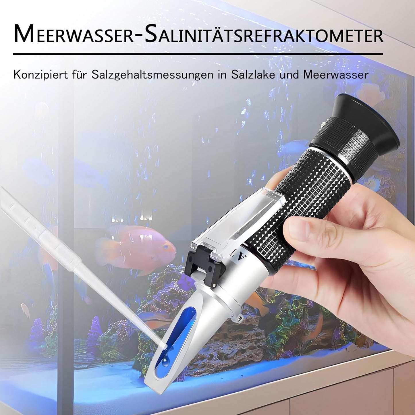 Salzgehalt Refraktometer für Aquarien, Meerwasser Salzgehalt