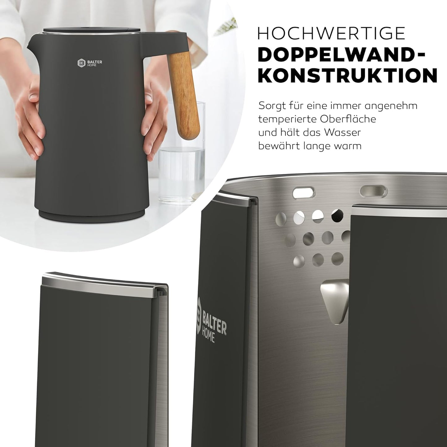 Wasserkocher mit Temperatureinstellung