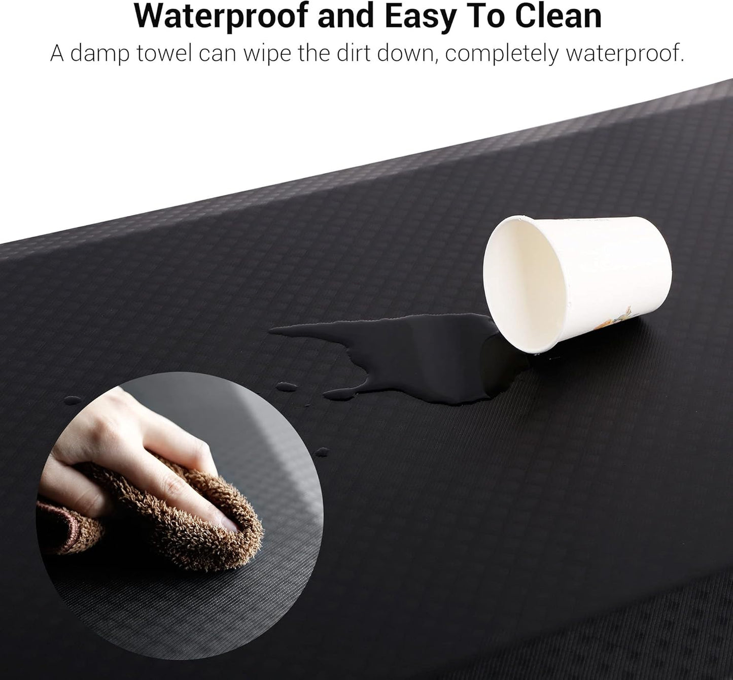 Bodenmatte für Schreibtische, Schwarz