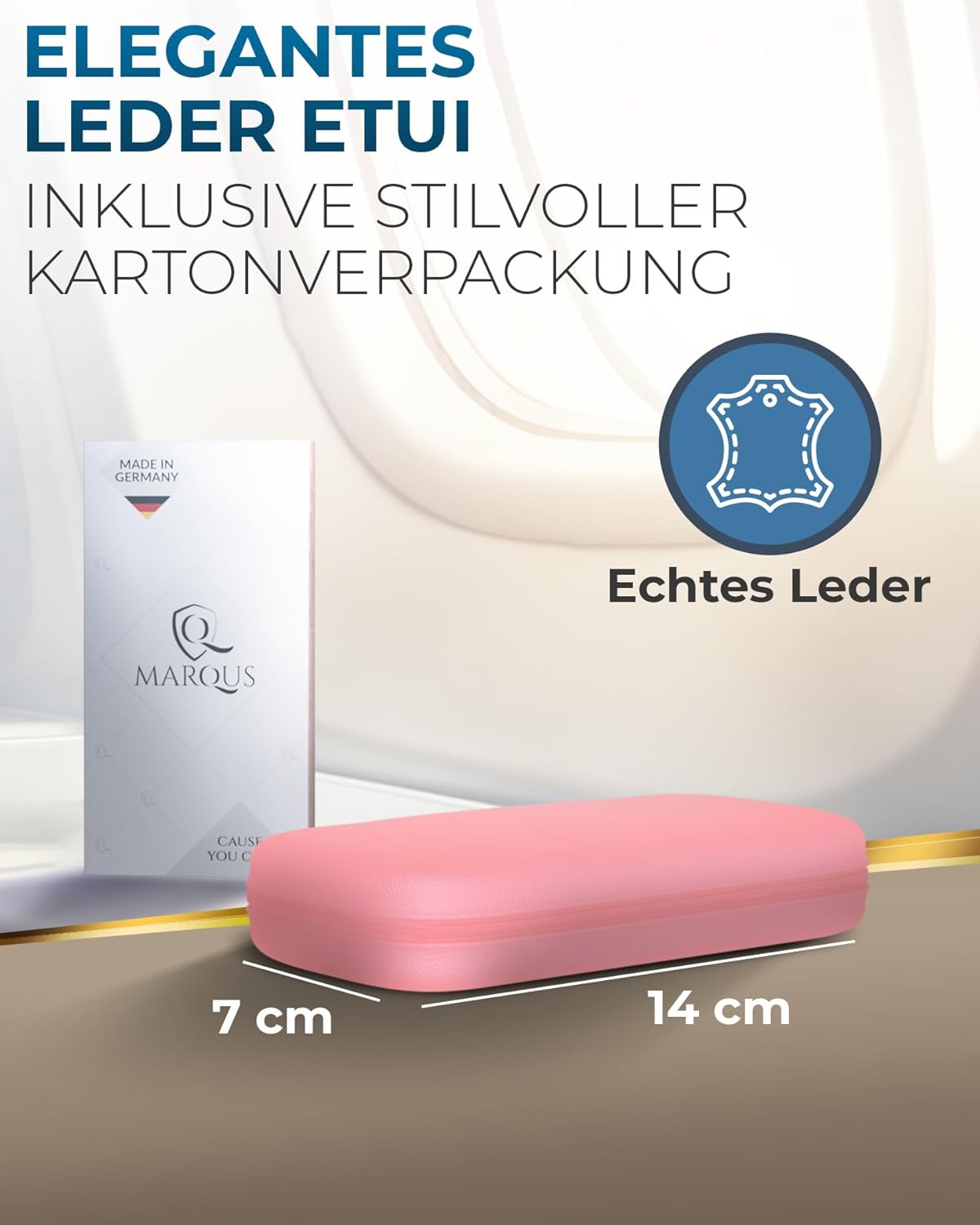7-teiliges Maniküre-Set im Lederetui, 5. Rosa