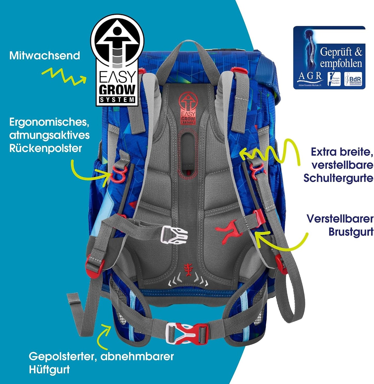 Schulranzen-Set Police Truck Charly, Police Truck Charly - Blau