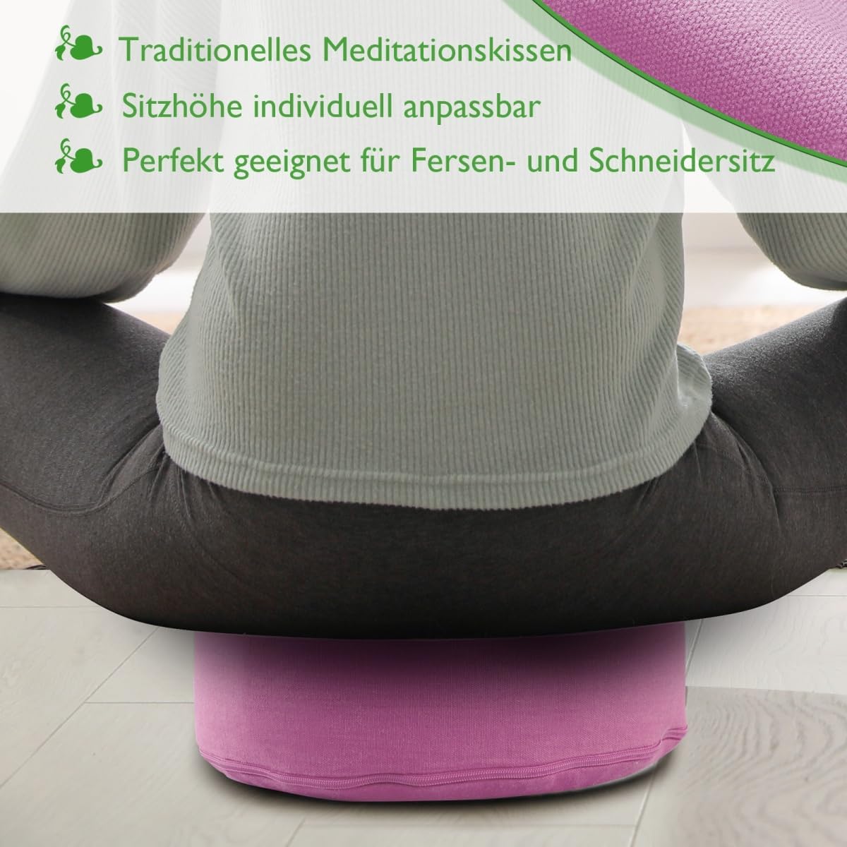 Meditationskissen, lila - orchidee