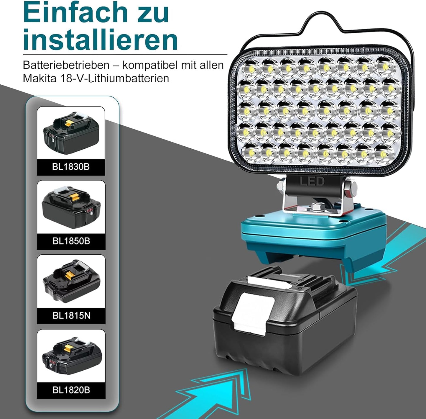 LED Akku Baustrahler, Blue-2