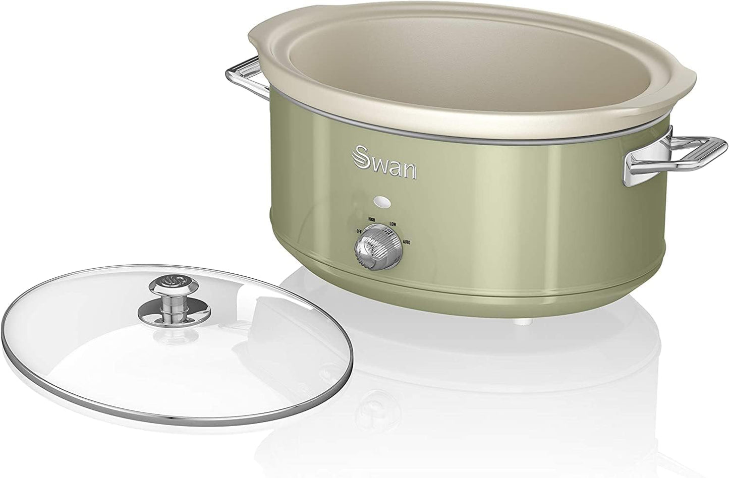 Retro Slow Cooker SF17031GNEU mit Keramik-Behälter 6,5L, Grün