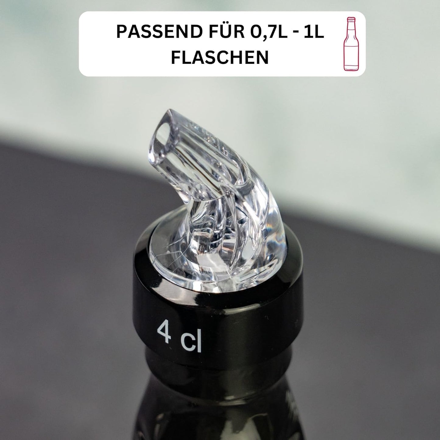 12x Dosier/Mass-Ausgiesser, Transparent 4 cl 12 Stück