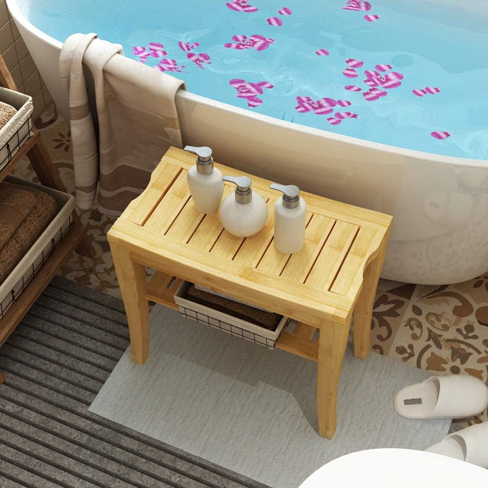 Badezimmerhocker mit Ablage