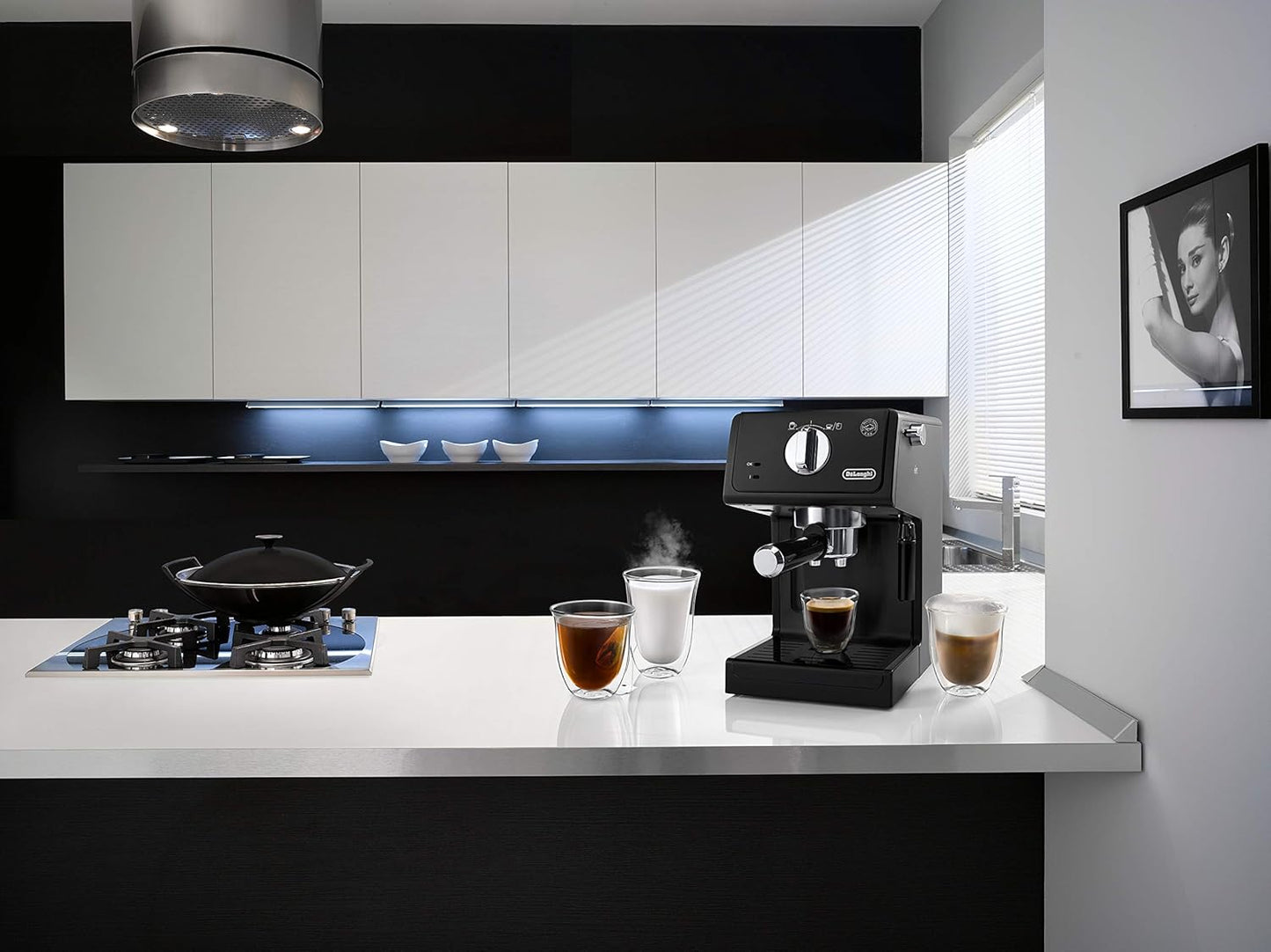 Espressomaschine ECP 31.21 mit Siebträger und Milchschaumdüse, Espressomaschine