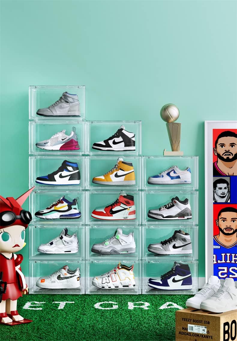Schuhaufbewahrungsboxen-Set, 6x Durchsichtig klar-Typ H