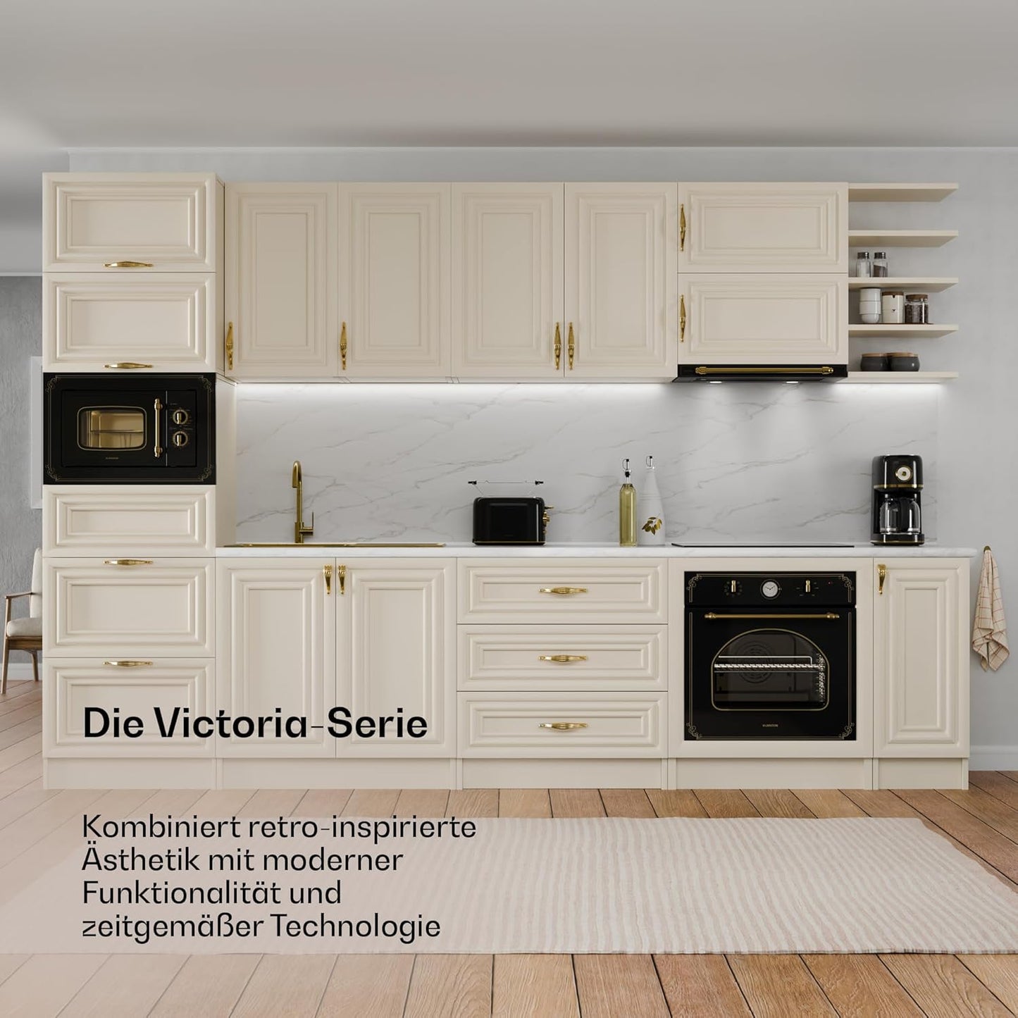 Victoria Filterkaffeemaschine (Retro-Design), Schwarz
