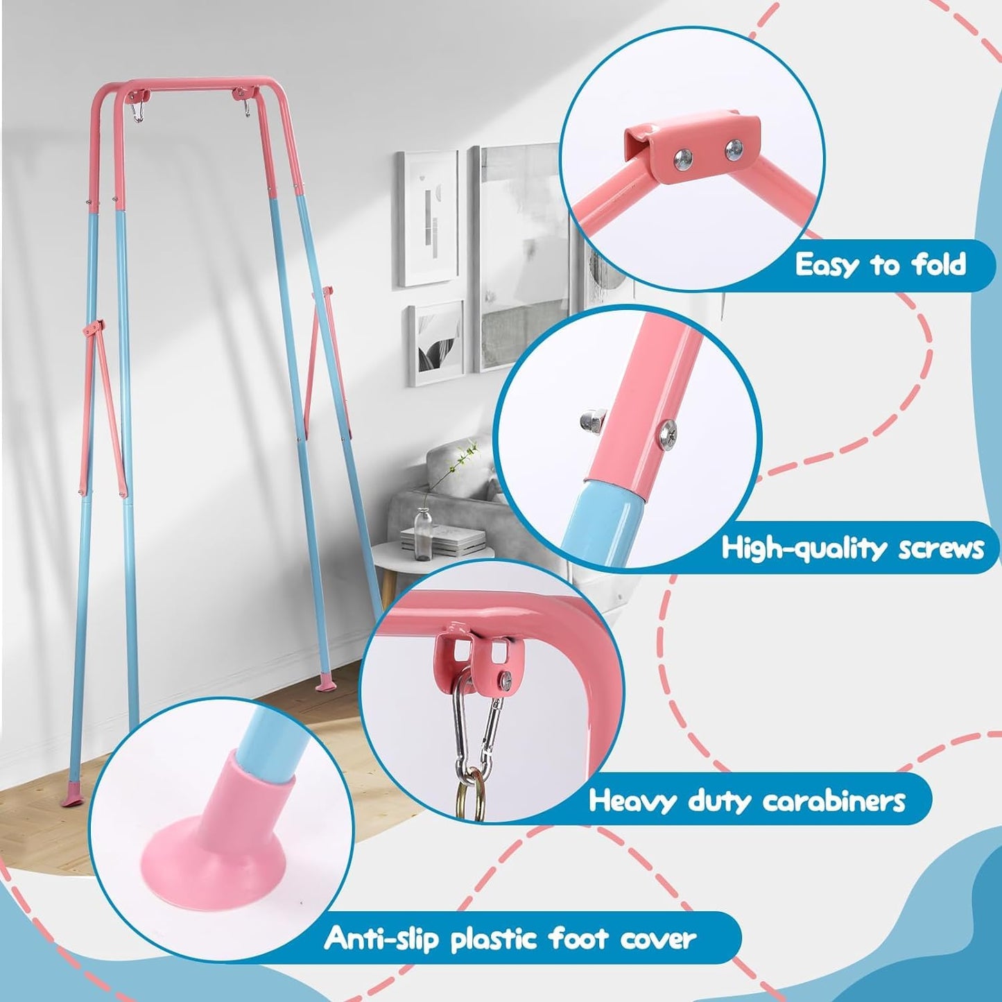 3-in-1 Babyschaukel, Pink