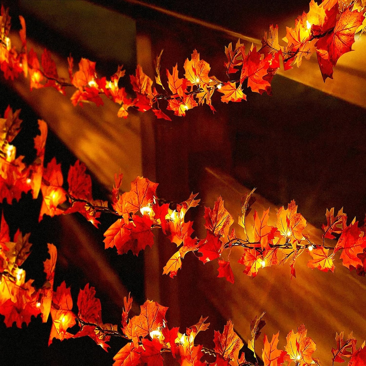 Herbstliche Ahornblätter-Lichterkette, Herbst