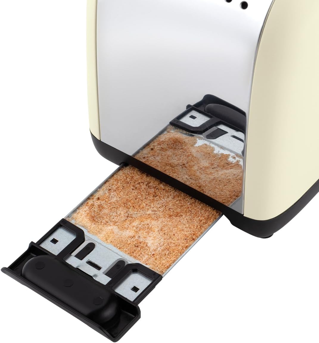 Toaster 26551-56 mit Brötchenaufsatz und Auftaufunktion, Creme