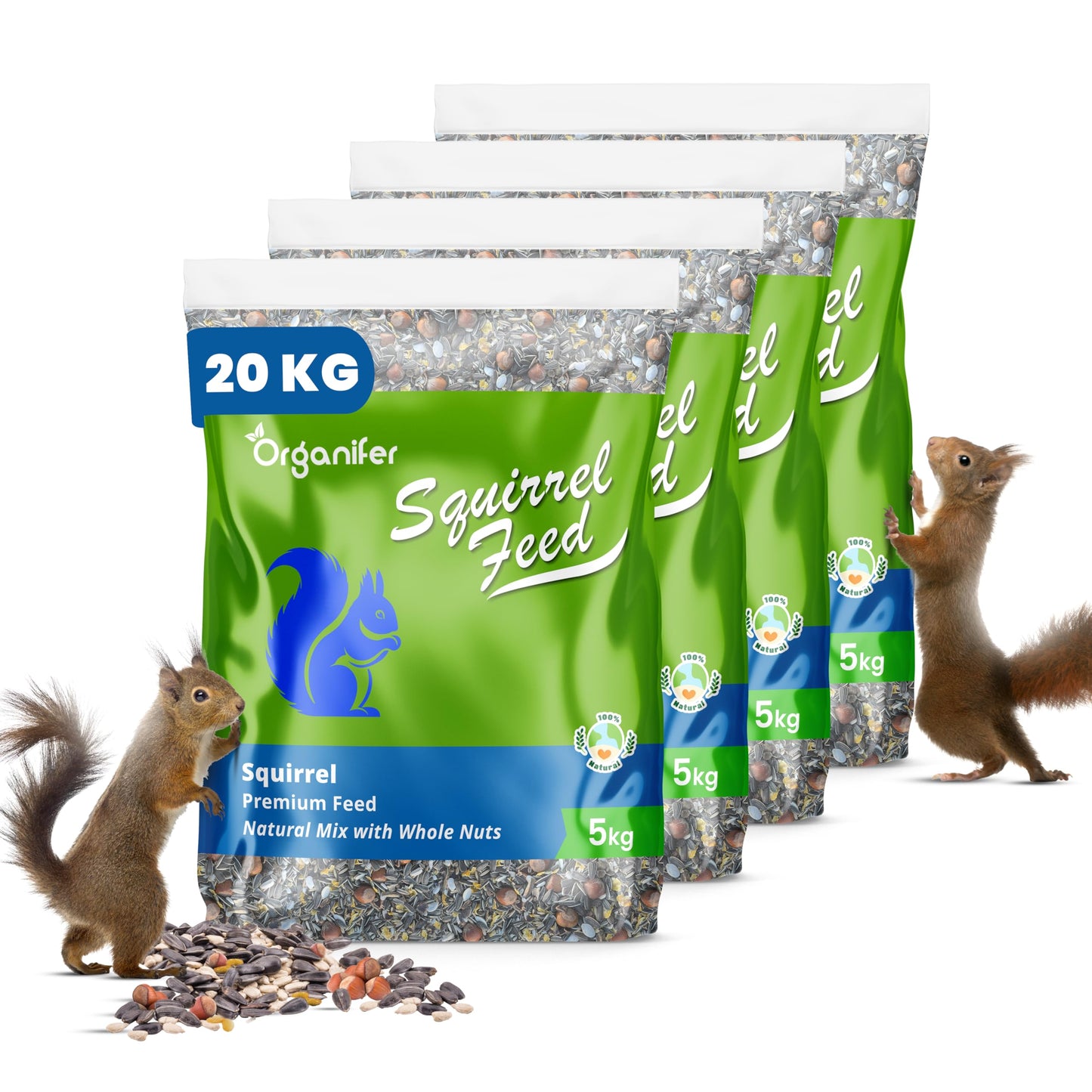 Eichhörnchenfutter Natürliche Mischung, 20 kg (1er Pack)