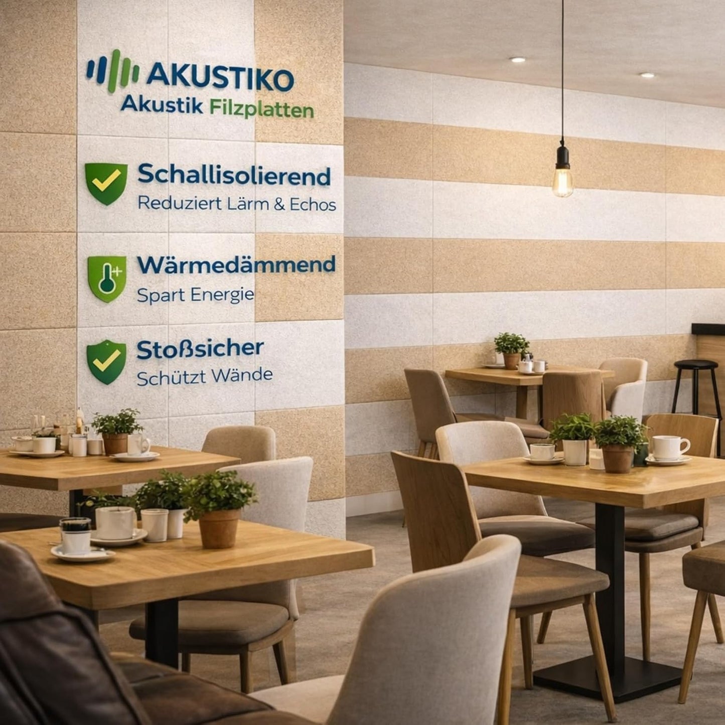 Selbstklebende Akustikpaneele, 16 Stück, 16 Lamellenschnitt 120x60cm