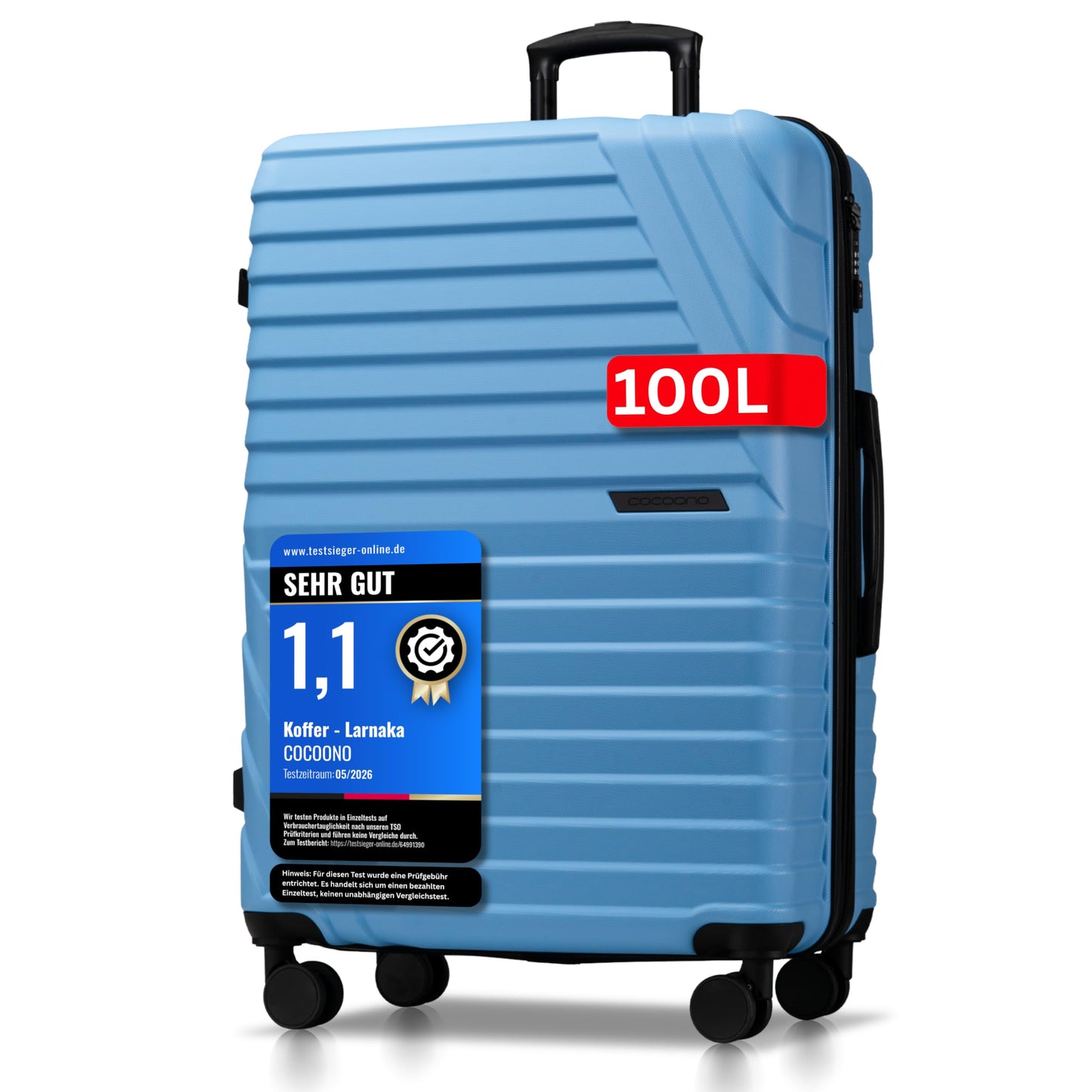 Hartschalenkoffer XL, Blau XL