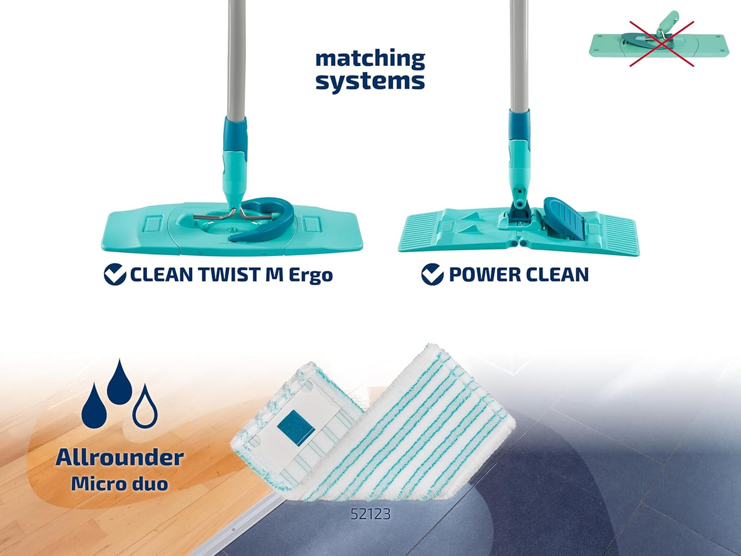 2er Set Wischbezug CLEAN TWIST M Ergo micro duo, 2er Set Allrounder Ergo 2.0