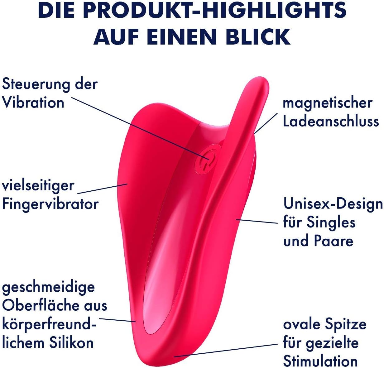 High Fly Finger-Vibrator, Rosa Einheitsgrösse