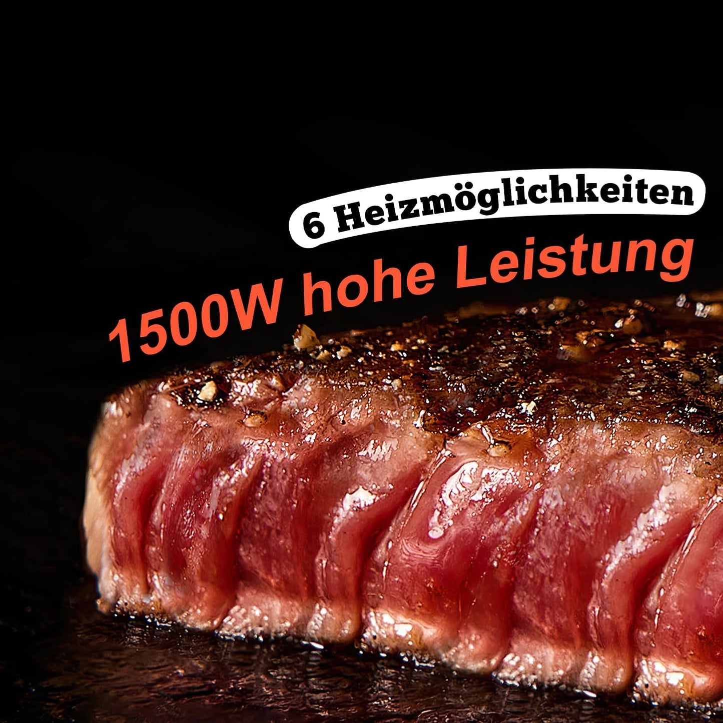 Elektrischer Tischgrill mit Touchscreen-Regelung, Blau